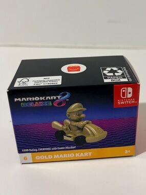 Nintendo Switch Mario Kart 8 Deluxe Gold Mario McDonalds Happy Meal Toy Sealed